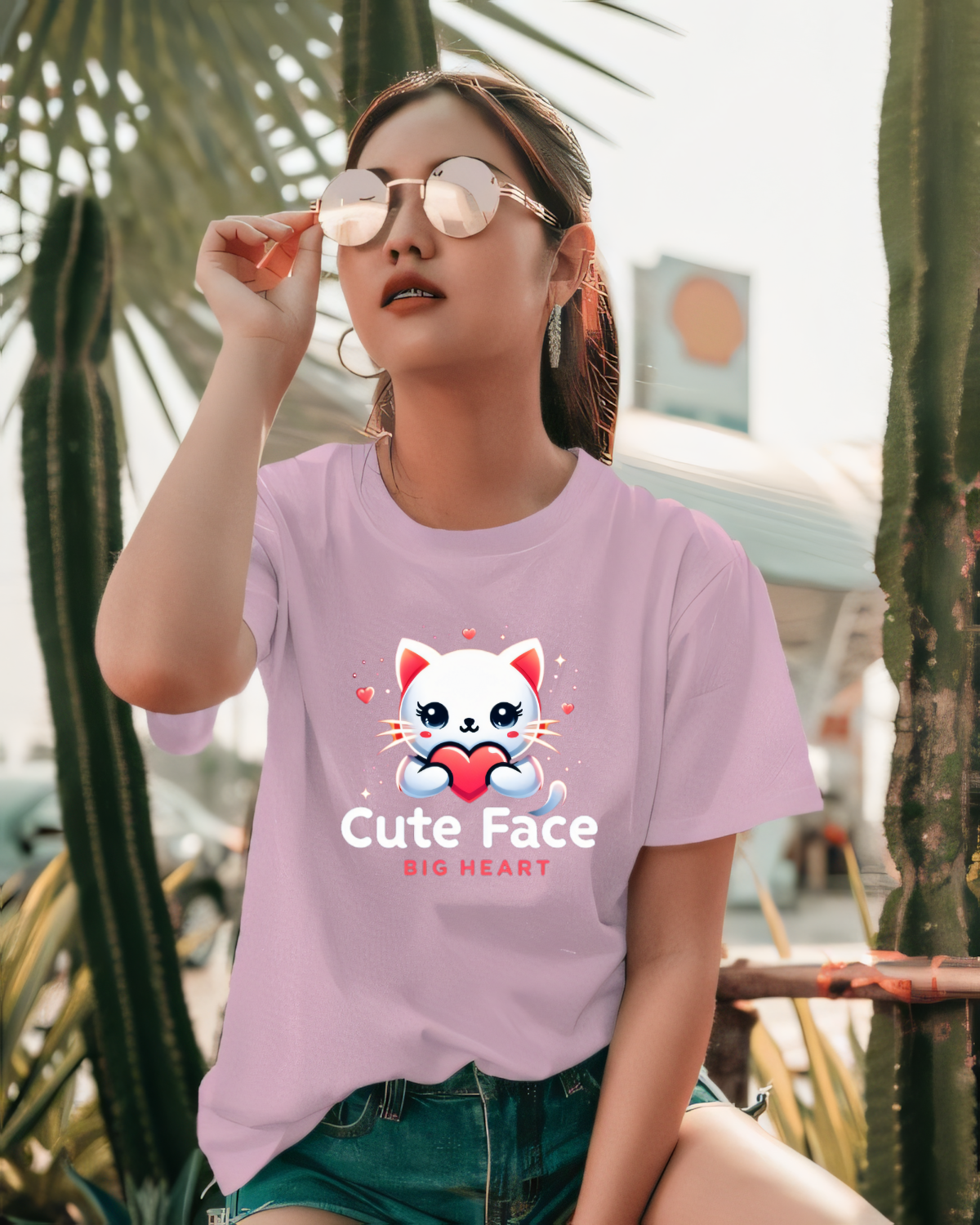 Cute Face Big Heart Tshirt