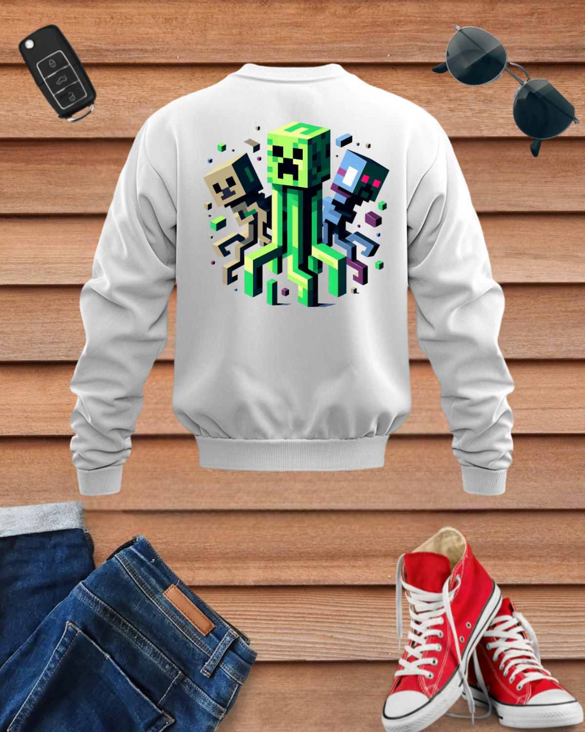 Minecraft Inspired Halloweeen Sweatshirt