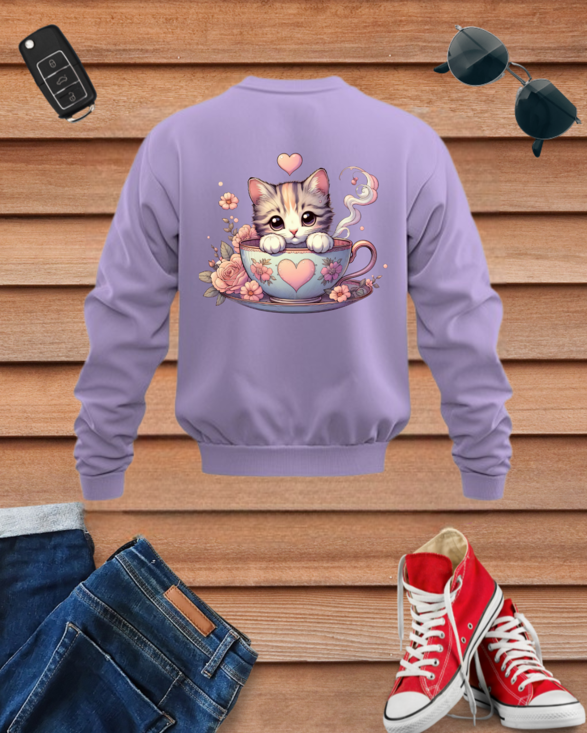 Kawai Cute Kitten Sweatshirt.