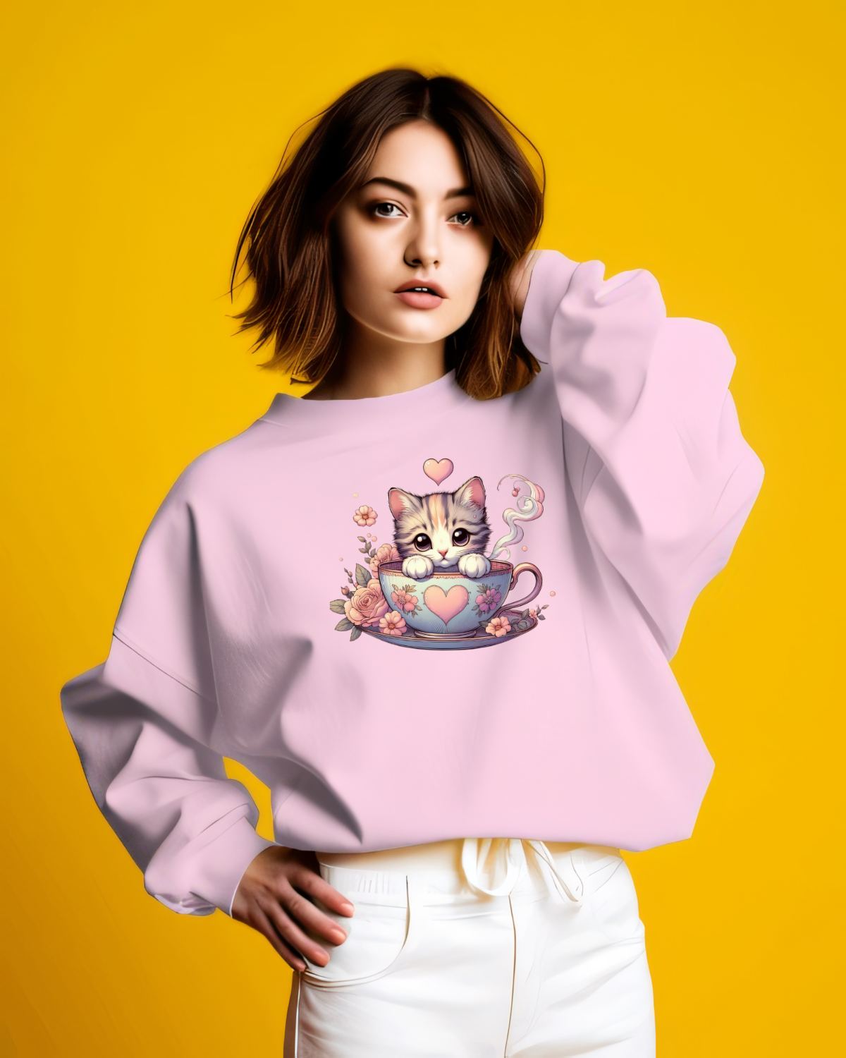 Kawai Cute Kitten Sweatshirt.