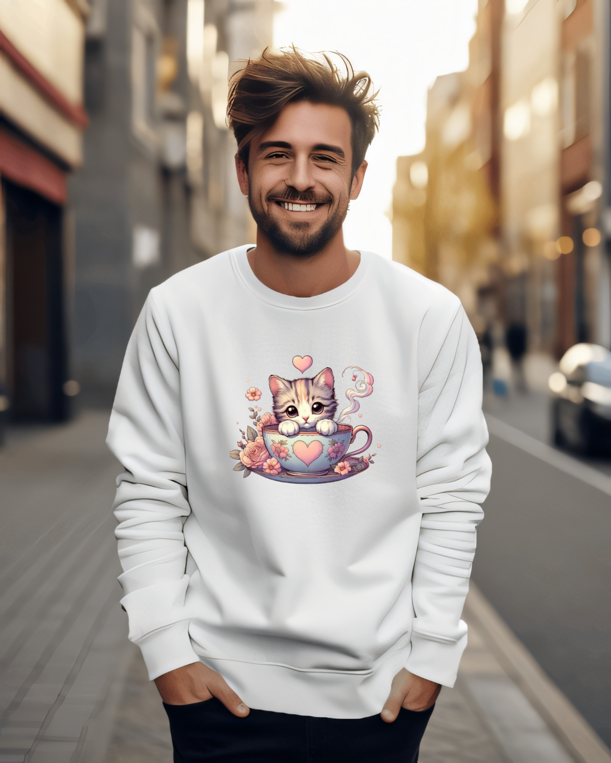 Kawai Cute Kitten Sweatshirt.