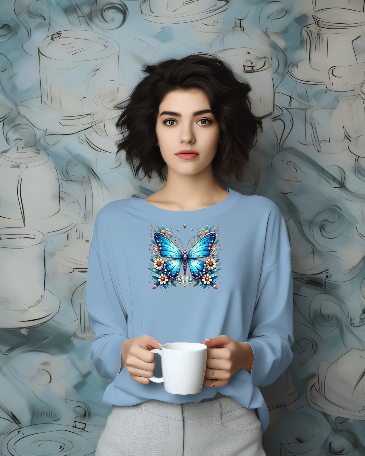 Kawai Cute Butterfly Sweatshirt