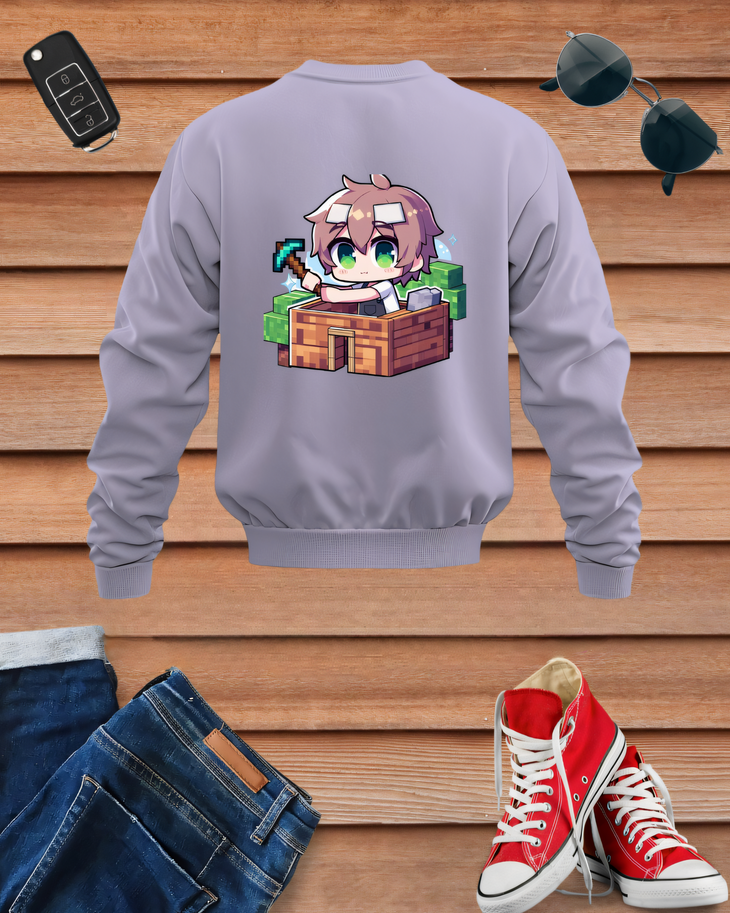 Minecraft Inspired Gaming Sweatshirt.