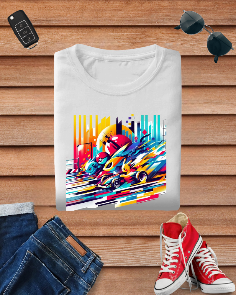 Pokemon Inspired Car Racing Tshirt