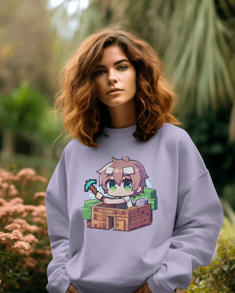 Minecraft Inspired Gaming Sweatshirt.